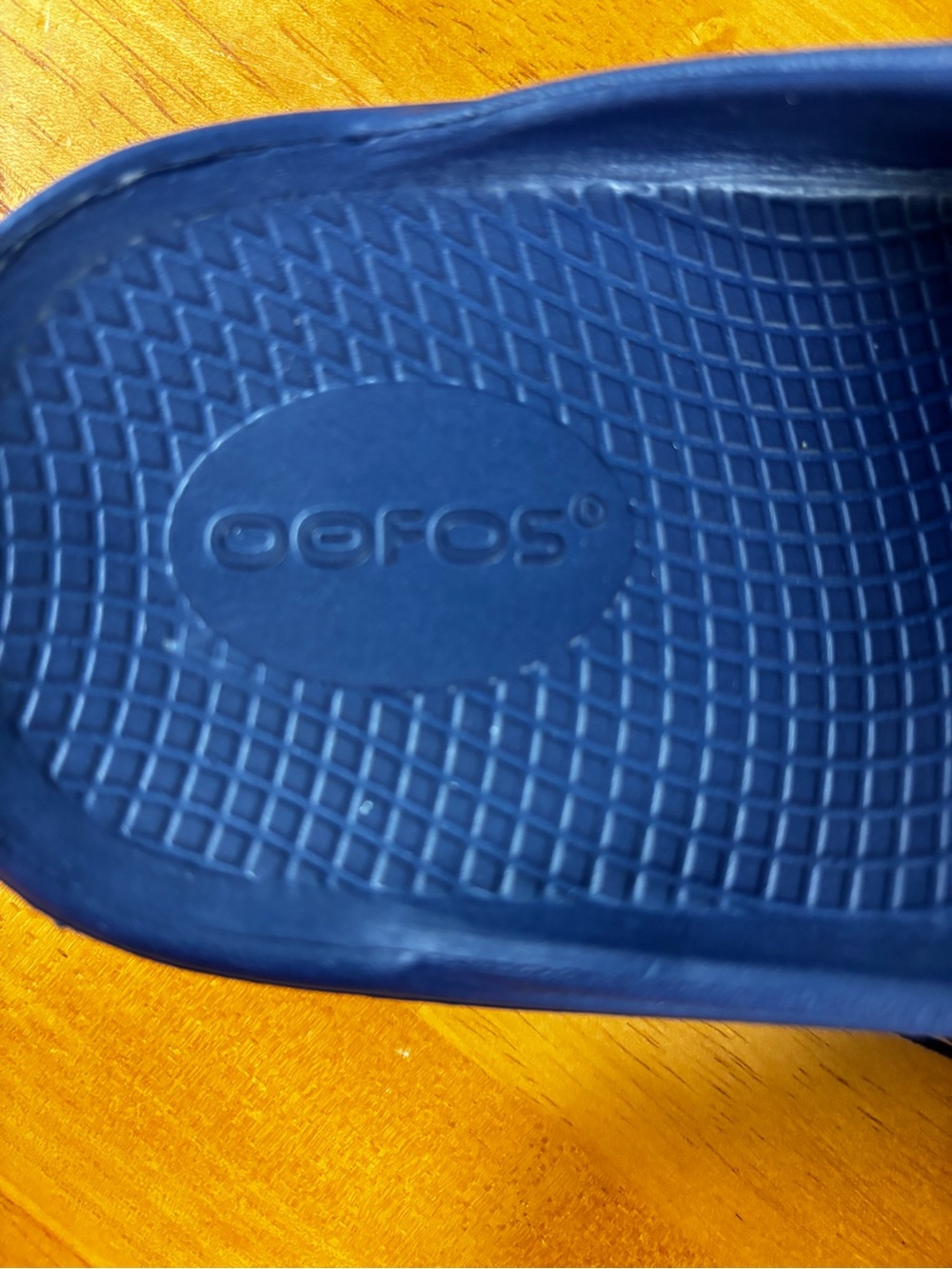 OOFOS Ooahh Navy Blue Slide Sandals Comfort Slip On Women’s 8, Men’s 6 - Picture 3 of 10
